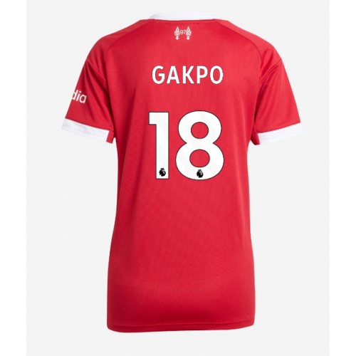 Stroje piłkarskie Liverpool Cody Gakpo #18 Koszulka Podstawowej dla damskie 2025-26 Krótki Rękaw